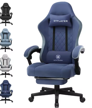 Gamingstoel met Zakvering & Voetsteun – Ergonomisch & Comfortabel