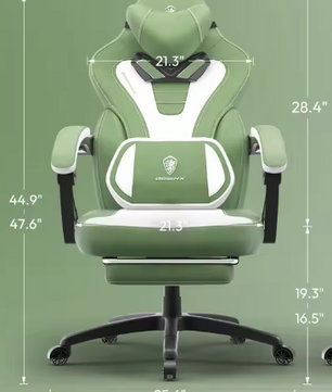 Ergonomische Stoffen Gamingstoel – Met Voetsteun & Hoge Rugleuning voor Volwassenen