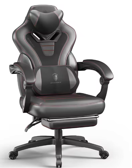 Ergonomische Stoffen Gamingstoel – Met Voetsteun & Hoge Rugleuning voor Volwassenen