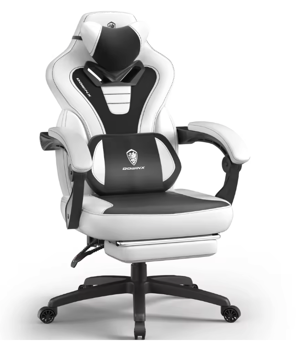 Ergonomische Stoffen Gamingstoel – Met Voetsteun & Hoge Rugleuning voor Volwassenen