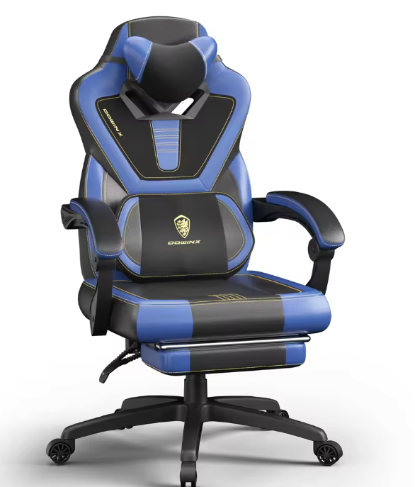Ergonomische Stoffen Gamingstoel – Met Voetsteun & Hoge Rugleuning voor Volwassenen