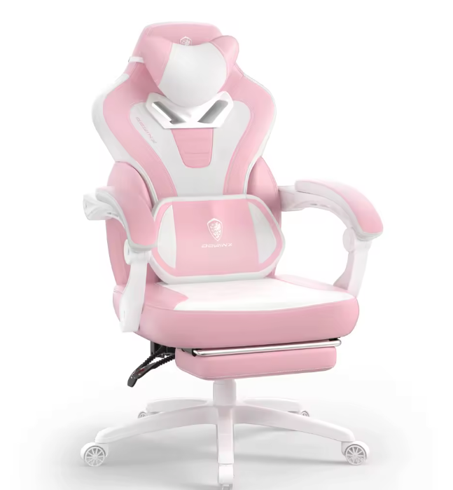 Ergonomische Stoffen Gamingstoel – Met Voetsteun & Hoge Rugleuning voor Volwassenen