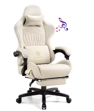 Gamingstoel met Voetsteun & Luidspreker – Ergonomisch tot 150 kg