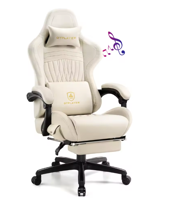 Gamingstoel met Voetsteun & Luidspreker – Ergonomisch tot 150 kg