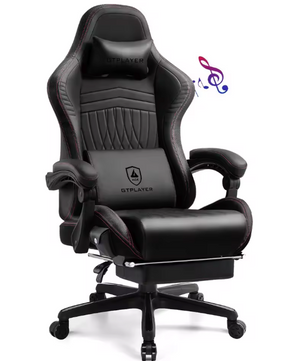 Gamingstoel met Voetsteun & Luidspreker – Ergonomisch tot 150 kg