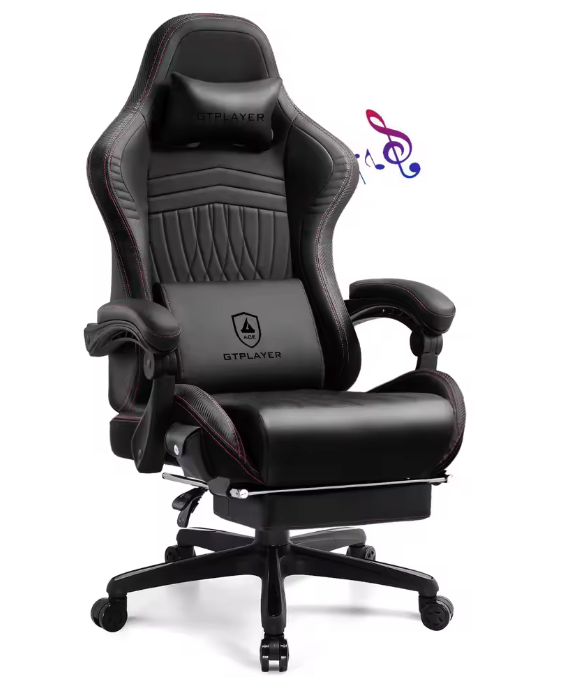 Gamingstoel met Voetsteun & Luidspreker – Ergonomisch tot 150 kg