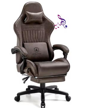 Gamingstoel met Voetsteun & Luidspreker – Ergonomisch tot 150 kg