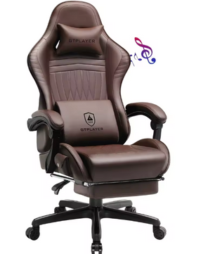 Gamingstoel met Voetsteun & Luidspreker – Ergonomisch tot 150 kg
