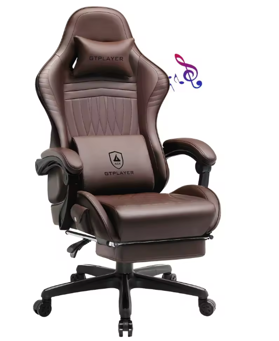 Gamingstoel met Voetsteun & Luidspreker – Ergonomisch tot 150 kg