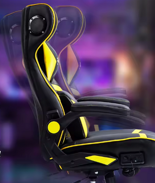 Gamingstoel met Bluetooth Speakers – Verstelbaar & Ergonomisch