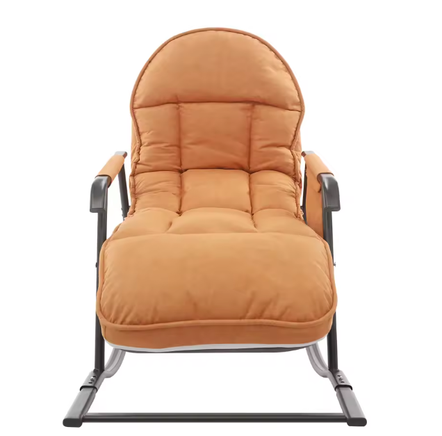 Verstelbare Schommelstoel – Comfortabel & Ergonomisch Ligstoel – Grijs of Oranje