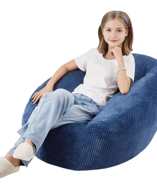 Zitzak met Traagschuim Blauw – Comfort & Opbergvak