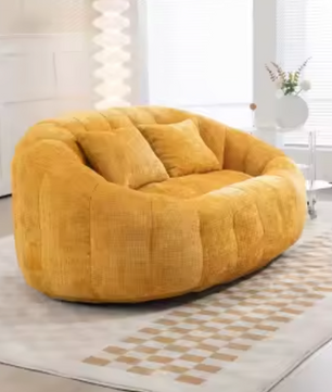 Luxe Cloud Zitbank - Chenille Stof Oranje
