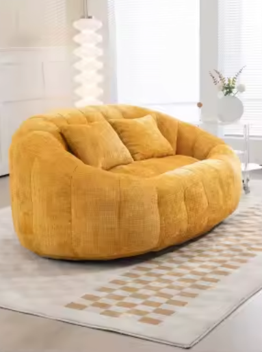 Luxe Cloud Zitbank - Chenille Stof Oranje