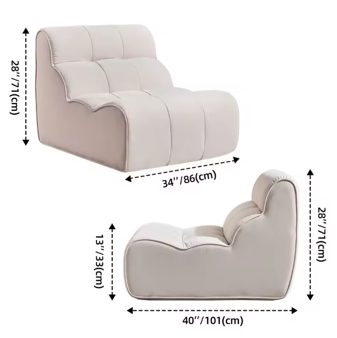 Zitzakfauteuil voor Volwassenen – Comfortabele Loungestoel voor Woon- en Slaapkamer