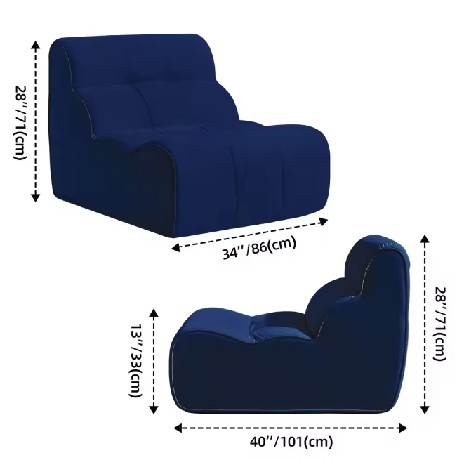 Zitzakfauteuil voor Volwassenen – Comfortabele Loungestoel voor Woon- en Slaapkamer