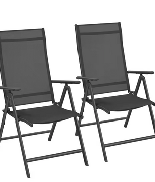 Set van 2 Klapstoelen – Verstelbaar, Aluminium, 150 kg