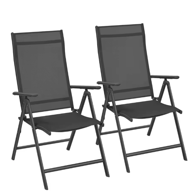 Set van 2 Klapstoelen – Verstelbaar, Aluminium, 150 kg