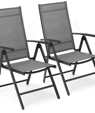 2 Opvouwbare Terrasstoelen – Verstelbaar Aluminium 120 kg