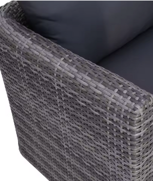 Wicker Tuinstoel Grijs – Rotan look met wasbare kussens