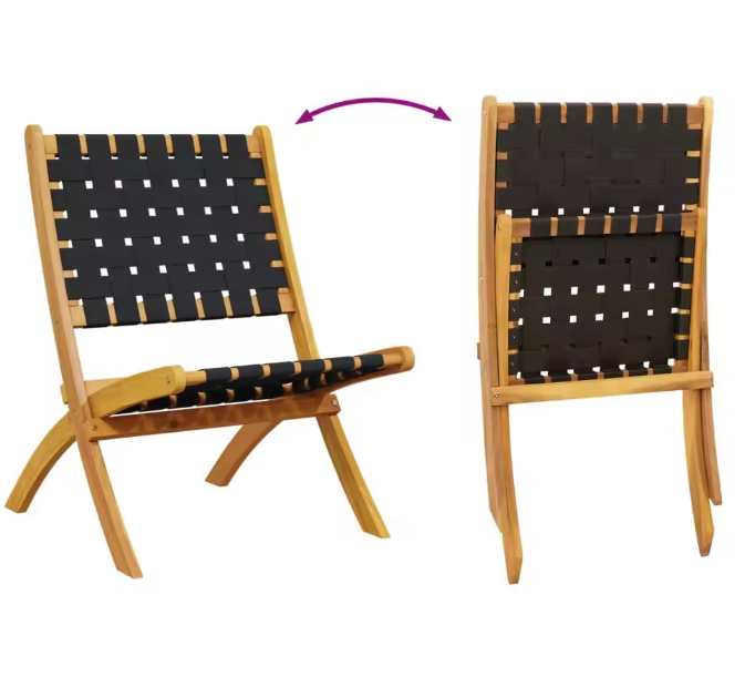 Set van 2 Acaciahouten Tuinstoelen – Opvouwbaar & Waterbestendig
