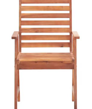 Set van 3 Acaciahouten Tuinstoelen met Rode Kussens – Waterbestendig