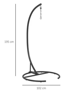 Hangstoel Standaard – Stalen Frame met Ronde Basis Ø102x195cm
