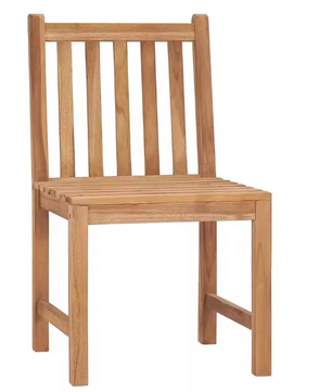 Set van 6 Teakhouten Tuinstoelen – Inclusief Rode Kussens, Duurzaam & Weerbestendig