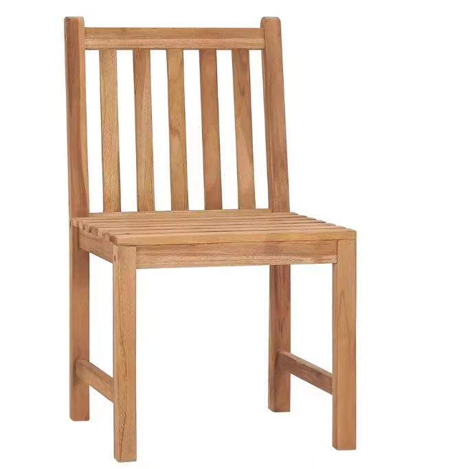 Set van 6 Teakhouten Tuinstoelen – Inclusief Rode Kussens, Duurzaam & Weerbestendig