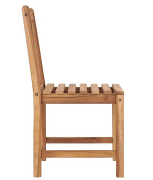 Set van 6 Teakhouten Tuinstoelen – Inclusief Rode Kussens, Duurzaam & Weerbestendig