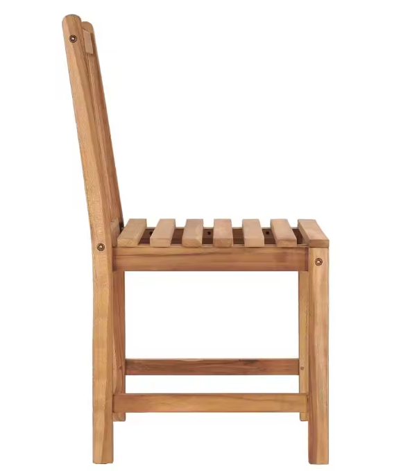 Set van 6 Teakhouten Tuinstoelen – Inclusief Rode Kussens, Duurzaam & Weerbestendig