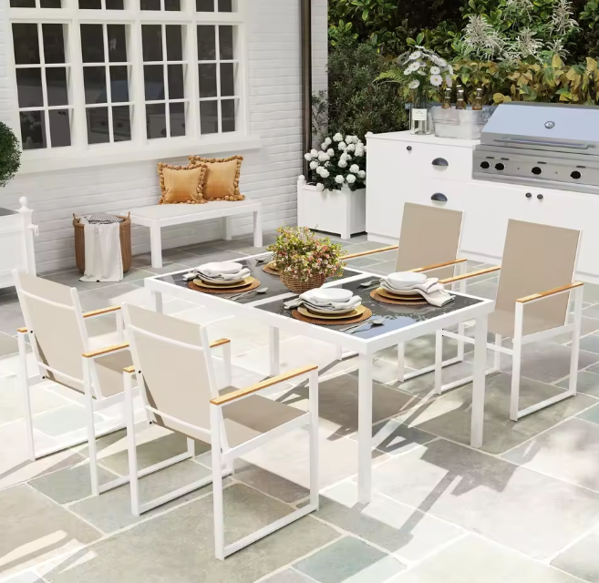 Luxe witte tuinset – Staal & Oxford Crème Wit