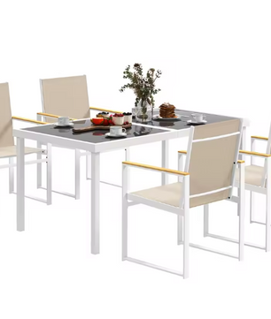 Luxe witte tuinset – Staal & Oxford Crème Wit