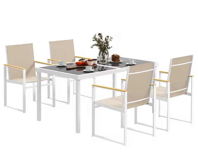 Luxe witte tuinset – Staal & Oxford Crème Wit