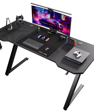 Gamingbureau 120 cm met LED, USB & Koolstofvezelblad