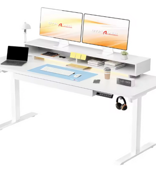 Elektrisch Zit-Sta Bureau 120 cm – Met Lades & Monitorstand