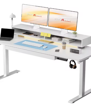Elektrisch Zit-Sta Bureau 120 cm – Met Lades & Monitorstand