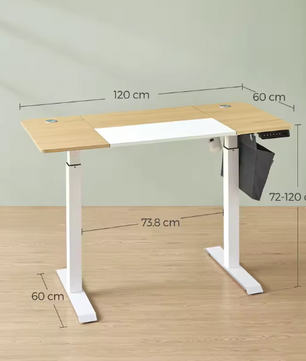 Elektrisch Zit-Sta Bureau 120 cm – Met Organizer & Geheugen