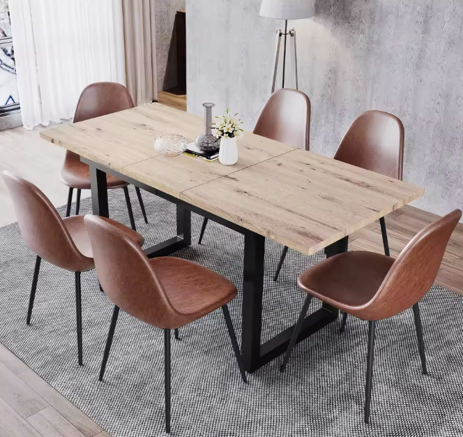 Uitschuifbare Eettafel 140–180 cm – Industrieel Design