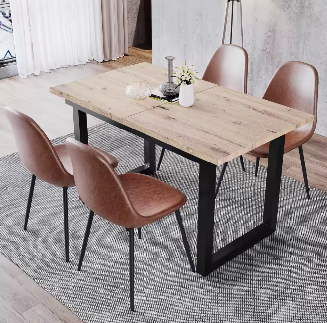 Uitschuifbare Eettafel 140–180 cm – Industrieel Design