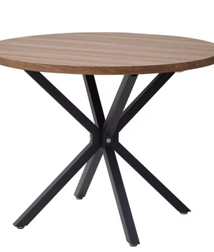 Ronde Houten Eettafel 100cm in diameter – Massief Hout & Metaal