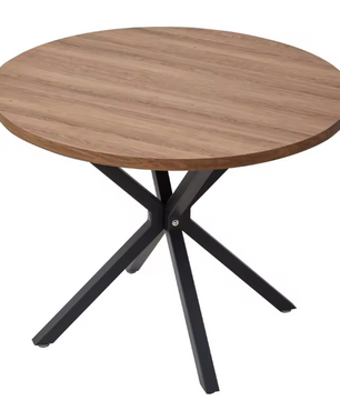 Ronde Houten Eettafel 100cm in diameter – Massief Hout & Metaal