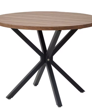 Ronde Houten Eettafel 100cm in diameter – Massief Hout & Metaal