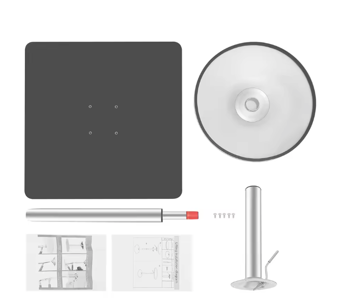 Verstelbare Vierkante Bartafel – 360° Draaibaar & Modern Design
