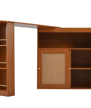 Moderne Bartafel met Opbergruimte – Rotan Deur & Verstelbare Planken