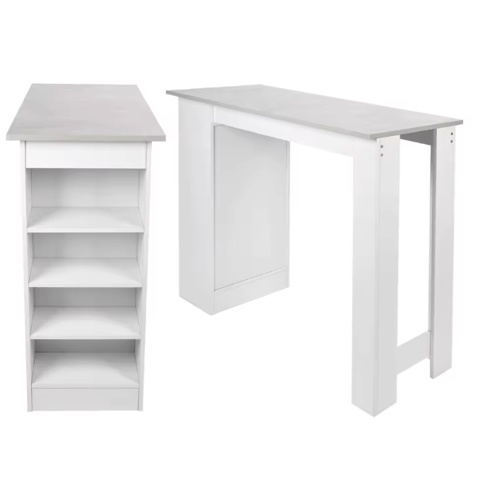 Multifunctionele bartafel met opbergruimte en legplanken