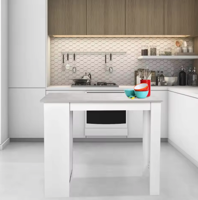 Multifunctionele bartafel met opbergruimte en legplanken