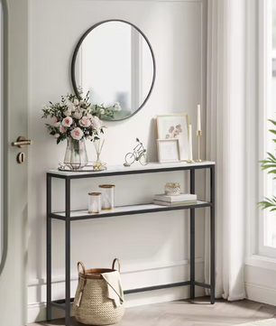 Consoletafel Landelijk Design met 2 planken – 80x20cm breed