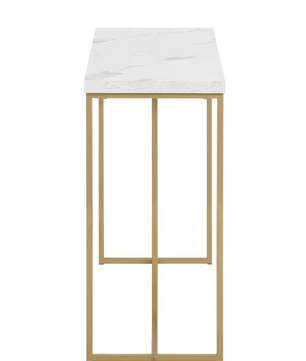 Consoletafel Goud & Marmerlook – Smal Design, 100×36×75 cm