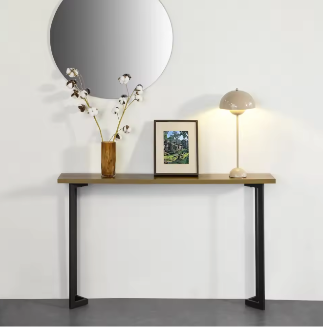 Industriële Consoletafel – Smal Design met Metalen Frame, 120 cm
